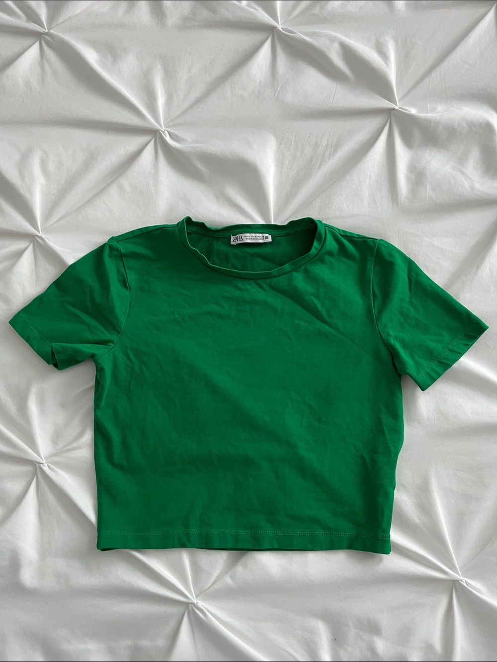 Zara Emerald Green Cropped Tee